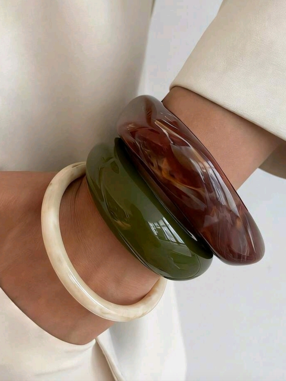 Set Of 3 Acrylic Bracelets